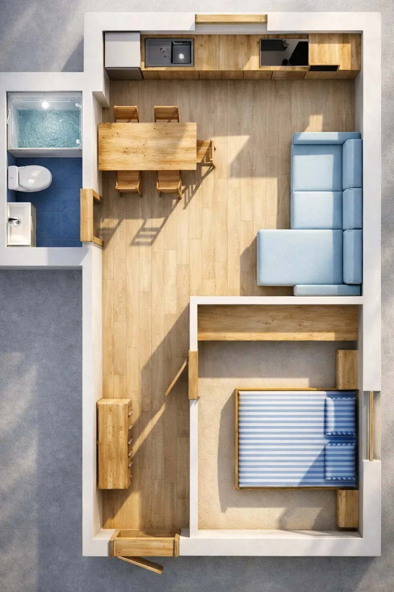 Sold 45 m² 1+1 apartment on the first floor